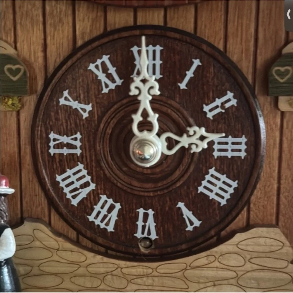 Authentic vintage Black Forest cuckoo clock traditional chalet style